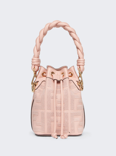 Fendi Small Mon Tresor Bucket Bag In Pink