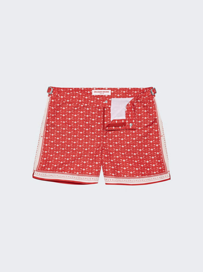 Orlebar Brown Setter Bandana Swim Shorts In Vermillion