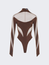 MUGLER SHEER PANEL BODYSUIT