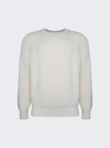 Meta Campania Collective Michel Exaggerated Rib Crewneck Sweater In Butter White