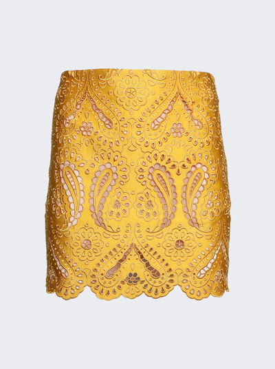 Etro Bestickter Rock In Yellow