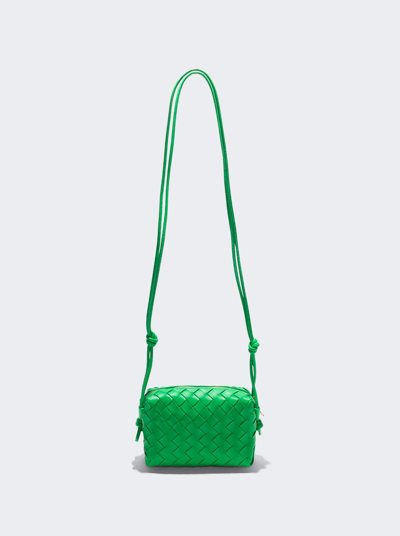Bottega Veneta Green Mini Loop Camera Bag In Parakeet Green