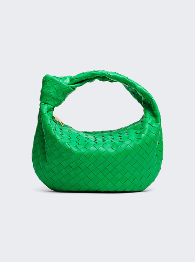 Bottega Veneta Green Teen Jodie Shoulder Bag In Parakeet And Gold