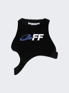 Off-white Exact Opposite Flock Bib In Black And White