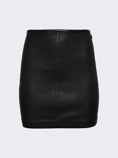 Alexander Wang Leather Bodycon Mini Skirt Black