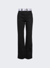 ALEXANDER WANG LOGO WEBBING MID RISE RELAXED STRAIGHT JEAN