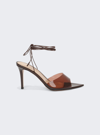 Gianvito Rossi Skye 85 Leather And Pvc Sandals In Pink