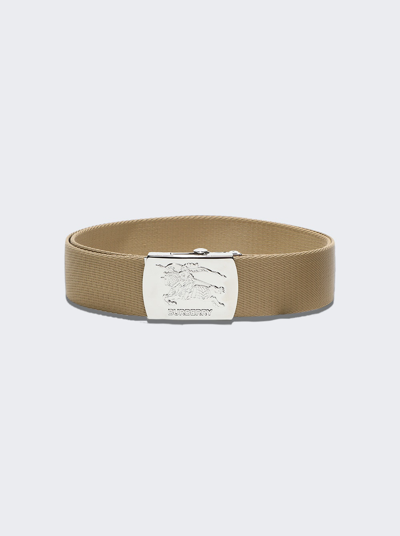 Burberry Ekd Web Belt Camel In Brown