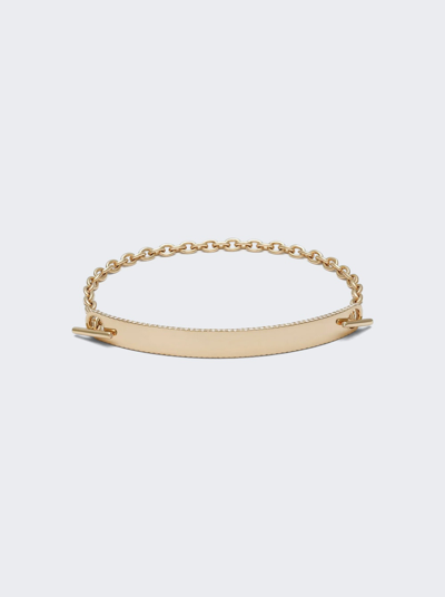 Maor White Diamond Id Bar Bracelet In 18k Yellow Gold