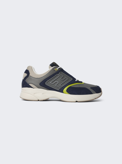 Fendi Faster Dad Sneakers In Navy