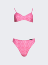 Marine Serre Two-piece Bikini In Pink Moon Diamant