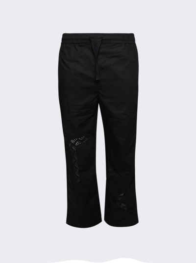 Marine Serre Regenerated Household Linen Pajama Pants In Black