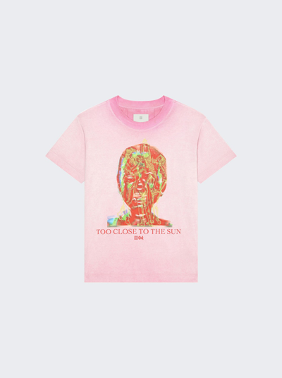 Givenchy X (b).stroy Printed And Embroidered Cotton T-shirt In Pink