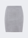 GIVENCHY STRAIGHT SKIRT KNITTED SILVER