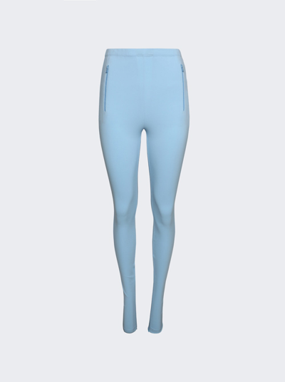 Wardrobe.nyc Side Zip Legging In Sky Blue