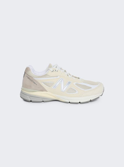 New Balance Made In Usa 990v4 Suede And Mesh Trainers In Beige