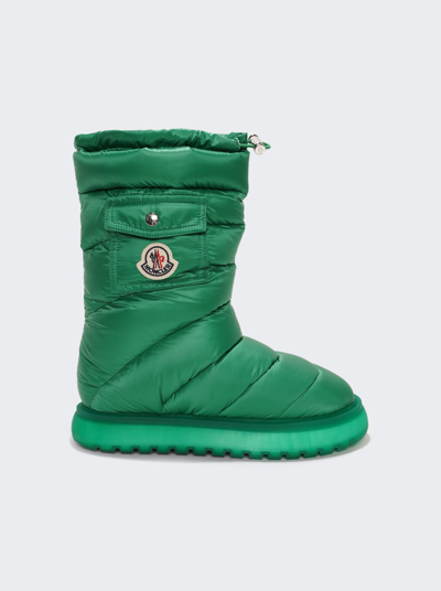 Moncler Women's Gaia Pocket Mid Boots In Bright Green