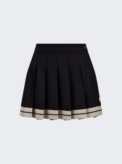 Moncler Genius 8 Moncler Palm Angels Black Pleated Miniskirt