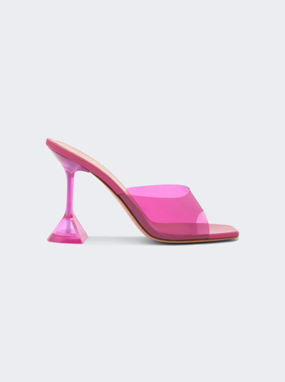 Amina Muaddi Lupita Glass Slipper Sandals In Magenta