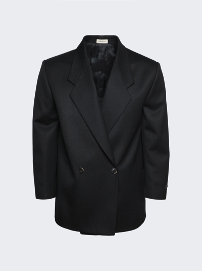 Fear Of God Eternal Double-breasted Cavalry Wool-twill Suit Jacket In Black