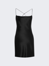 Saint Laurent Cowl-neck Silk Slip Dress In Black