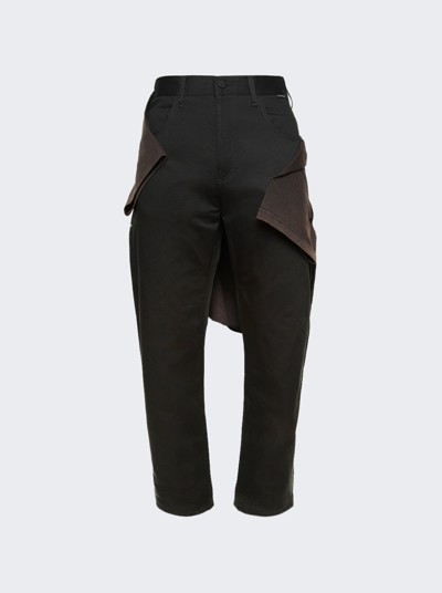 44 Label Group Straight Conflict Pants In Black