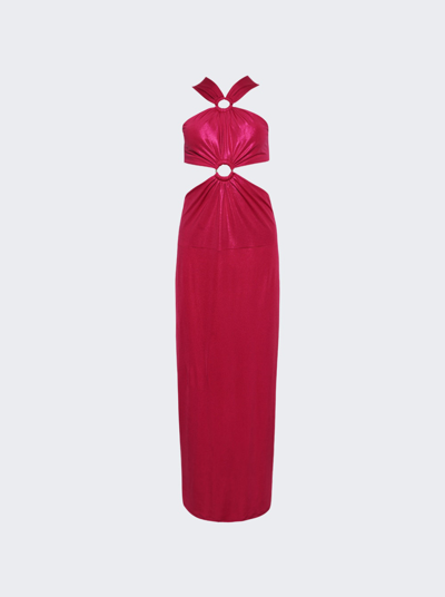 Zeynep Arcay Ring Jersey Dress In Fuchsia