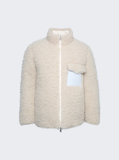Moncler Genius 2 Moncler 1952 Monnow Reversible Shell And Faux Shearling Down Jacket In Natural