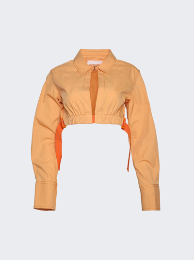 Dion Lee Slouchy Slider Shirt In Washed Orange