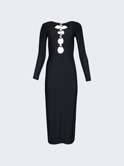 Burberry Corrine Cutout Midi Dress In Black