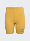 SPORTY AND RICH TRACK CLUB BIKER SHORT YELLOW