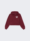 SPORTY AND RICH BEVERLY HILLS CROPPED HOODIE MERLOT