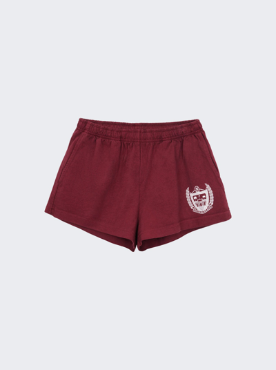 Sporty And Rich Beverly Hills Disco Short Merlot