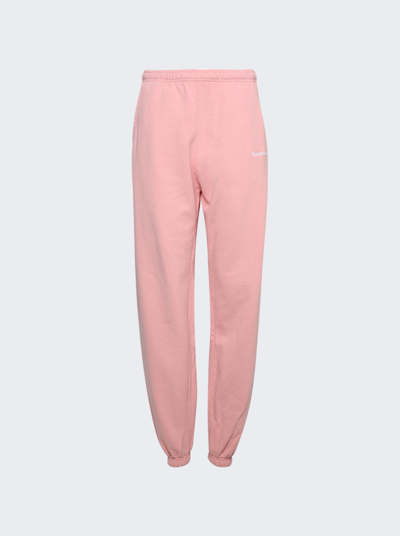 Sporty And Rich Serif Embroidered Sweatpants Rose Pink