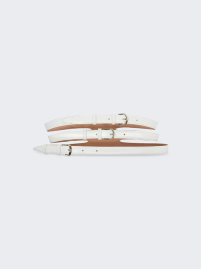 Alaïa Three-buckle Wrap Belt In Optic White