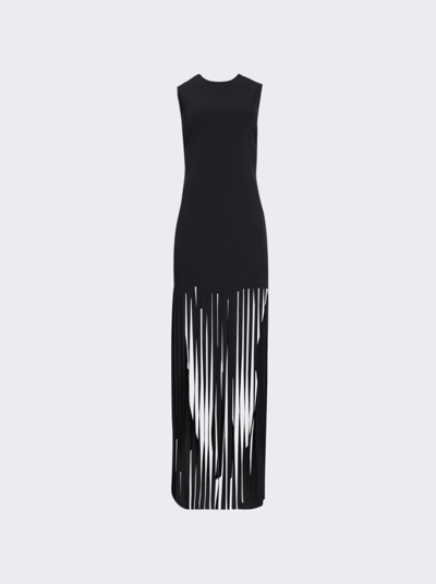 Pucci Black Fringed Maxi Dress
