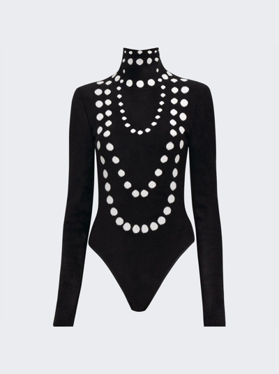 Alaïa Pearl Black Bodysuit