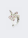 Mio Harutaka Multicolor Sapphire Bunny Ring In 18k White Gold
