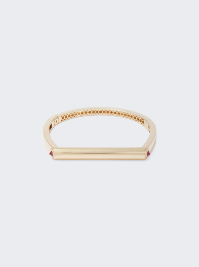 Rainbow K Grace Bracelet In 14k Yellow Gold, White Diamonds, Rubies