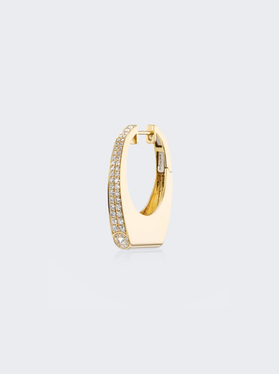 Rainbow K Grace Nano Earring In 14k Yellow Gold, White Diamonds