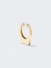 Rainbow K Grace Earring In 14k Yellow Gold, White Diamonds, Single Emerald