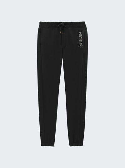 Saint Laurent Fleece Sweatpants In Black