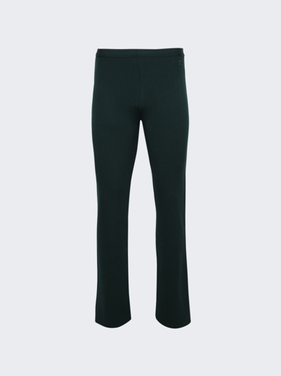 Courrã¨ges Rib Knit Pants In Green