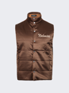 Nahmias Summerland Silk Puffer Vest Brown In Brown