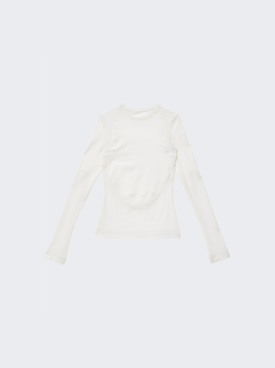 Givenchy Triple Stitched Open Cuts Top In White