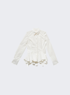 Givenchy Ruffled Peplum-hem Cotton Shirt In White