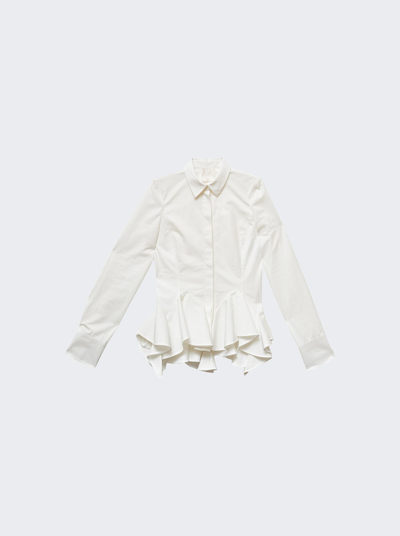 Givenchy Frill Shirt In White