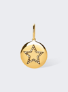 Rosa De La Cruz Champagne Diamond Star Medallion 18mm In 18k Gold