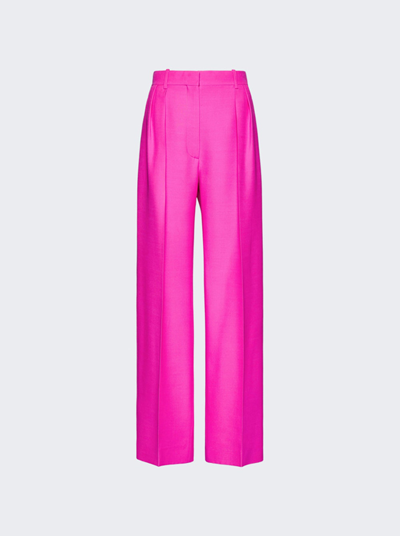 Valentino Crepe Couture Pants In Pink