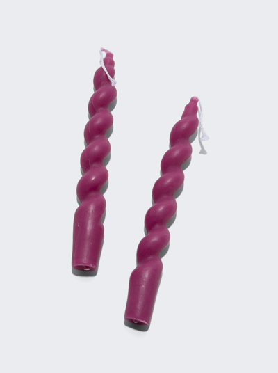 Ririku Wave Candle In Burgundy